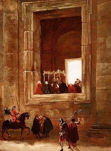 Pintura decorativa il Vaticano de Hubert Robert 60x90cm cuadro salón