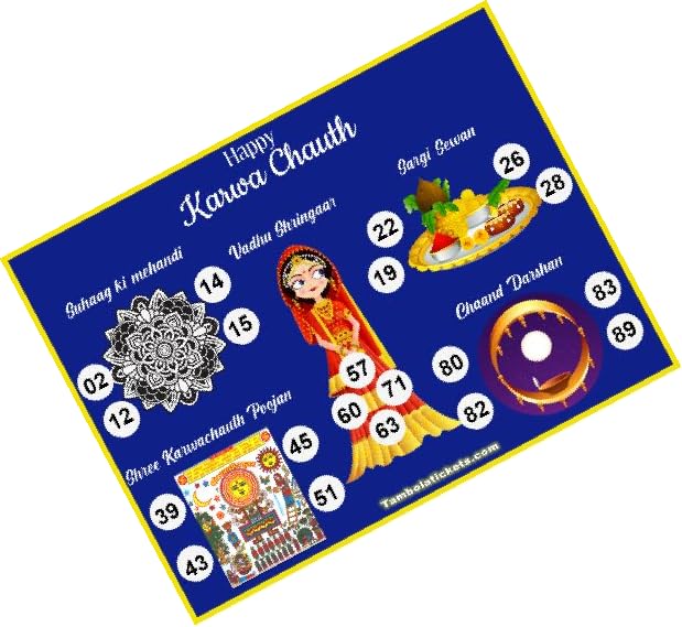 Luminous Love Karwa Chauth Special Theme tambola Tickets Bingo housie lotto (Printed on Hard Sheet, Big Size Tickets, 96 Cards) (B0CD7YVBWJ) Amazon Price History, Amazon Price Tracker