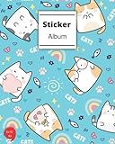 stickers album world cup 2018  Sticker album: Cute cat Blank Sticker Book for Collecting Stickers for girls and boys