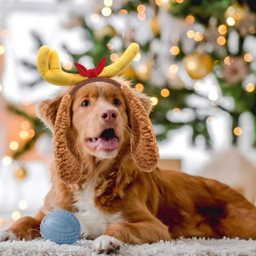 XonyiCos Faixa de cabeça realista com orelhas de animal, fantasia de cosplay para festa de Natal (ma