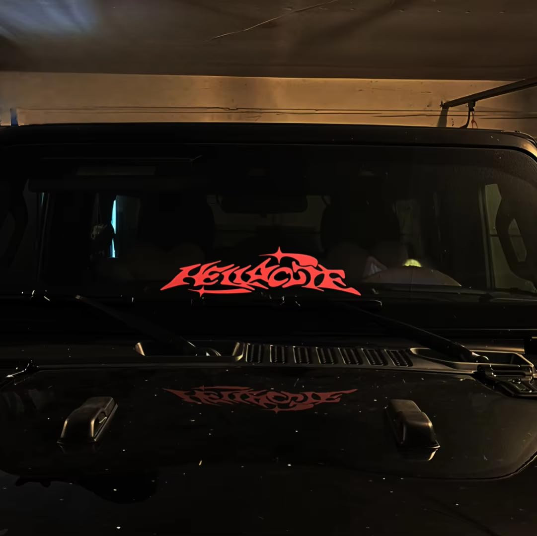 Auto-Aufkleber für Hellacute-Banner, Auto-Aufkleber, Windschutzscheiben-Aufkleber, Wippe, Seitenscheibe, Auto- und Motorradaufkleber