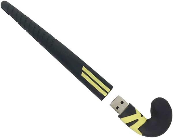 Ulticool - Hockeyschläger 16 GB USB – Speicherstick - Memory USB Stick Data Storage - Sport Hockey Pen Drive – Einzigartiges Original Design - Schwarz Gelb - 2