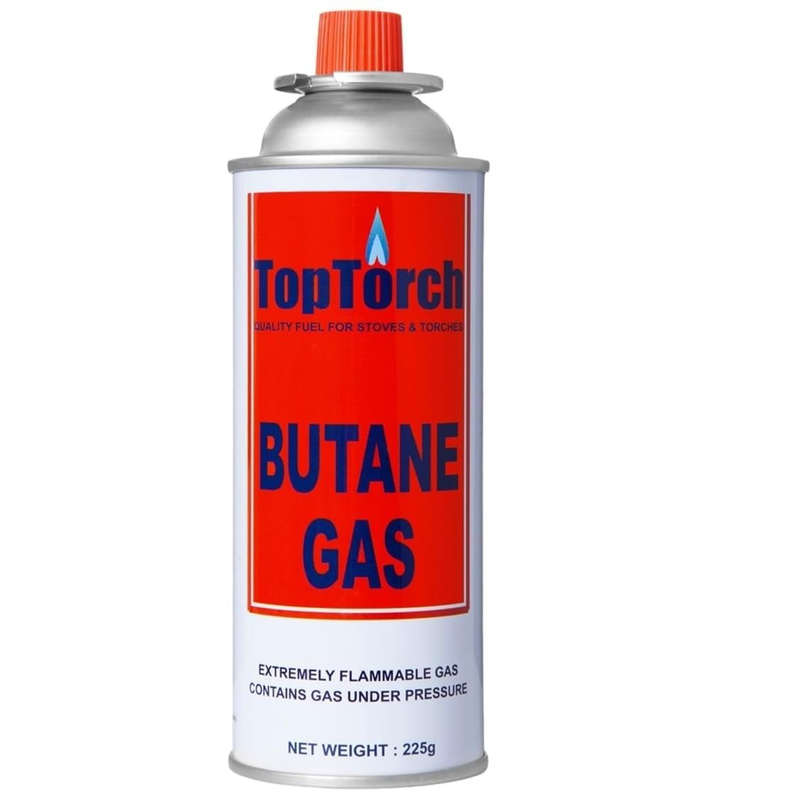 Portable High Pressure 225G Flame Butane Canister Can Perfect Suitable to Refill Flame Lighters. Small Stove, Flame Torch, Welding (Pack of 1)