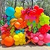 Bezente Assorted Rainbow Latex Balloons - 150 Pack 5 inch Multicolor Helium Balloons for Birthday Bridal Shower Wedding Rainbow Party Decorations #1