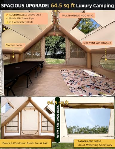 Carpa inflable para camping 2-4 personas 10.2'x8'x7' miniatura 5