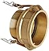 Dixon G400-B-BR ASTMC 38000 Forged Brass Global Type B Cam and Groove Hose Fitting, 4" Socket x 4" NPT Male