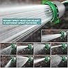 Expandable Garden Hose 100ft Flexible Water Hose, 10 Function Sprayer Nozzle, 3/4 Inch Solid Metal Fittings Lawn Yard Garden Outdoor Hose(Black and Green) #3