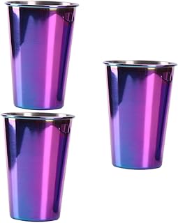 PRETYZOOM 3 Piezas Vaso De Cerveza Vaso De Jugo Café Matraces Hidro Vacío Tapa Verde Botellas De Agua Tapas Térmico Taza Vikinga Vaso De Bebida Acero Inoxidable 304 De Una Sola Capa Colorful