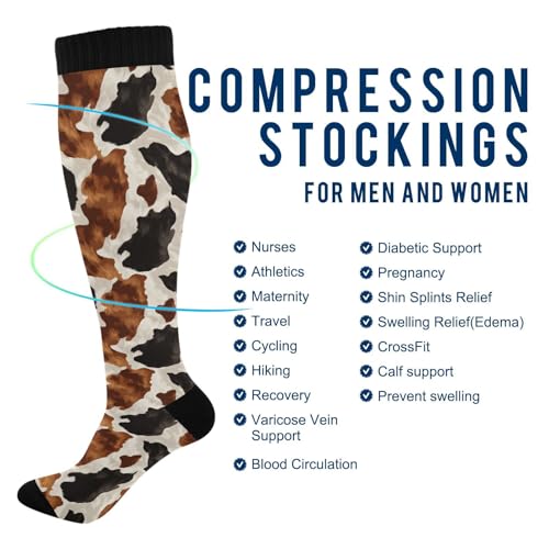 Image of Pigsaly Red White Polka Dot Womens Compression Socks Athletic Tube Sock Knee High Socks Outdoor Sport Socks