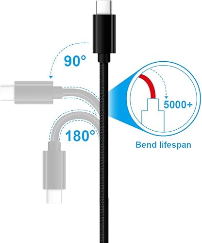 Miniatura 2 de Cable de carga USB tipo C para Motorola Moto G100/G Pure/G Play/G7 Z3 Play Power Plus, g Power 2024 2023 2022 2021 2020/Z2 Z Z4 Force Play Droid,