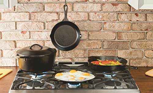 Image of Lodge Round Seasoned Cast Iron Griddle - Round-Shaped, Pre-Seasoned Iron Griddle Pan - Non-Toxic, PFAS-Free Cookware - Compatible with Stovetop, Oven, Grill, or Campfire - 10.5 Inches (Pack of 5)