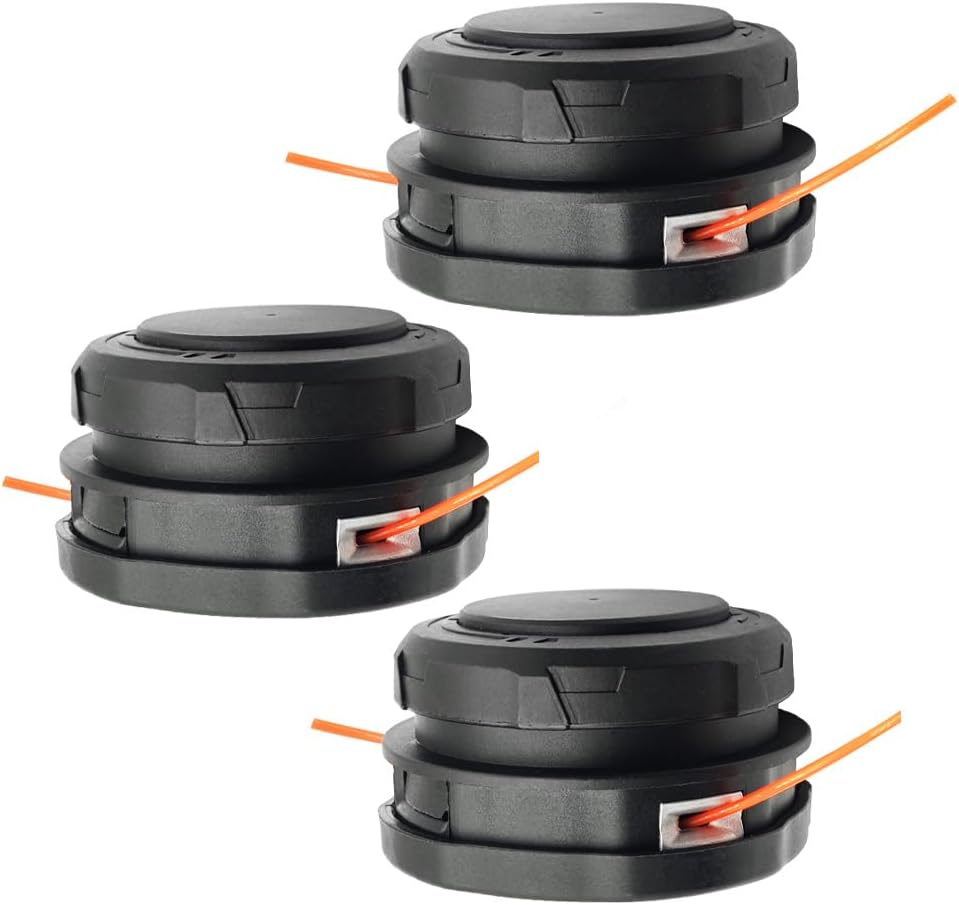 MADAT 3-Pack AH1530 Trimmer Head Fit for EGO 15-Inch String Trimmer ST1502SA ST1502XY ST1500XY ST1504SF ST1500SF, Weed Wacker Bump Head Clockwise