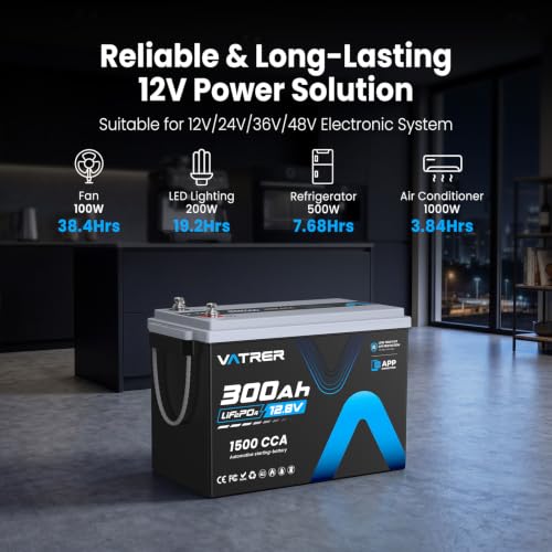 12V 300AH LiFePO4 Lithium Battery