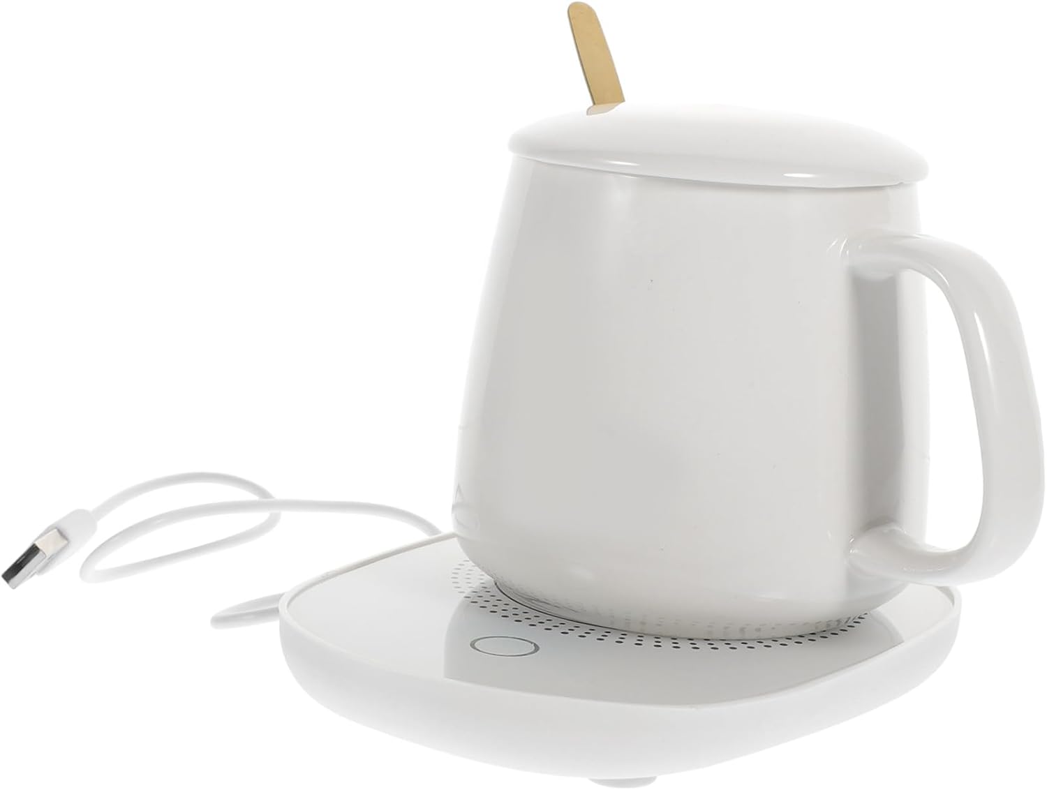 USB Electric Coffee Cup Warmer Thermostatic Heating Pad for Desk Lightweight and Compact Coffee Mug Heater Mat Safe Smooth Surface for Keeping Drinks Warm All Day