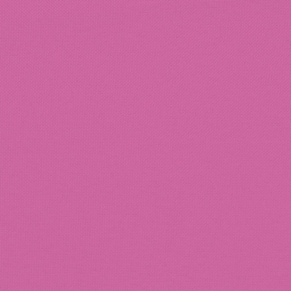 Set di 2 cuscini per sedia a schienale basso, 100 x 50 x 4 cm, in 100% poliestere, con fibra di schiuma, antiscivolo, per sedie da giardino, balcone e terrazza, colore rosa