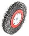 Forney 72761 Wire Bench Wheel Brush, Narrow Face Coarse Crimped with 1/2-Inch and 5/8-Inch Arbor, 5-Inch-by-.014-Inch