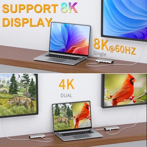 Câble USB4 8K 60Hz haute performance Thunderbolt 4 court 240W USB C robuste - 2