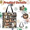 Black Cat Canvas Tote Bag, Thoughtful Book Lover Gifts for Women, Double-Sided Printed Cat Shopping Bag, Reusable Handbag for Readers Bibliophiles Librarians, Ideal for Daily Shopping & Commuting #3