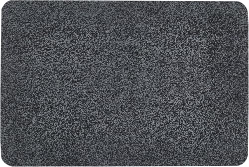 Paillasson coton anthracite 60x100 cm grand format idéal pour entrée