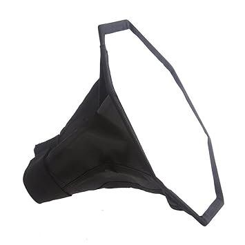 ALFASIYA 8-inch Universal Collapsible Octagon Studio Softbox Flash Diffuser for Cameras