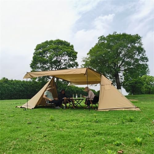 Carpa impermeable para camping 4 estaciones color marrón miniatura 6