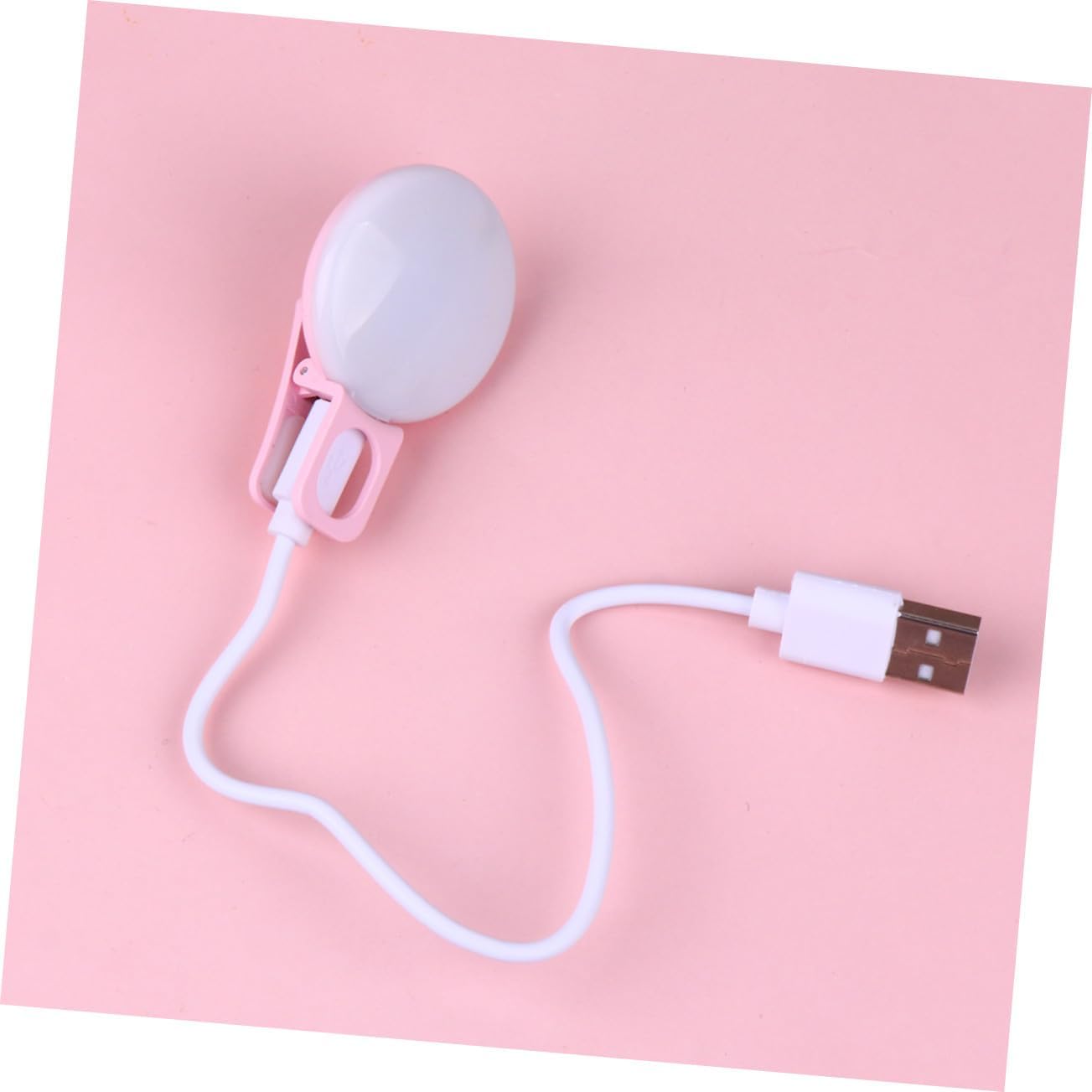 Mini Laptop Portable Light Phone Ring Light Clip on Lens Circle Color Makeup Selfie Camera Mobile Phone Clip on Cell Fill Pink