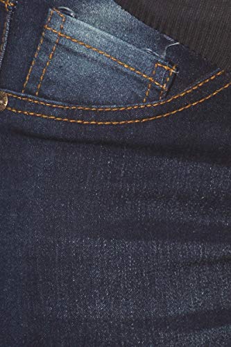 Women's Maternity Pull-On Stretchy Skinny Denim Jeggings Dark Blue Large #TOP3