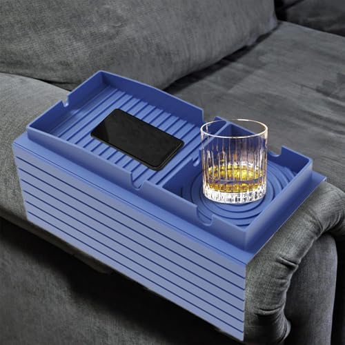 Support de boisson pour canapé gris en silicone flexible pour accoudoir - 2