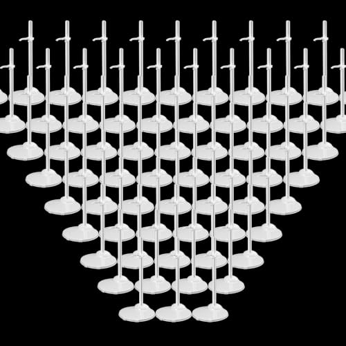 Image of 100 Pcs Acrylic Doll Stands Display Holder Action Figure Stand, White