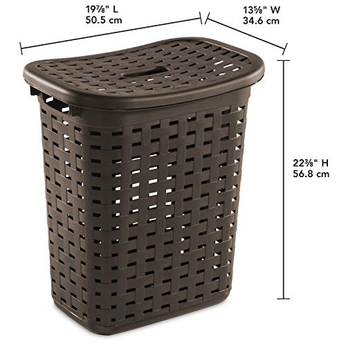 Sterilite 12766P04 Weave Laundry Hamper, Espresso, 4-Pack #TOP3