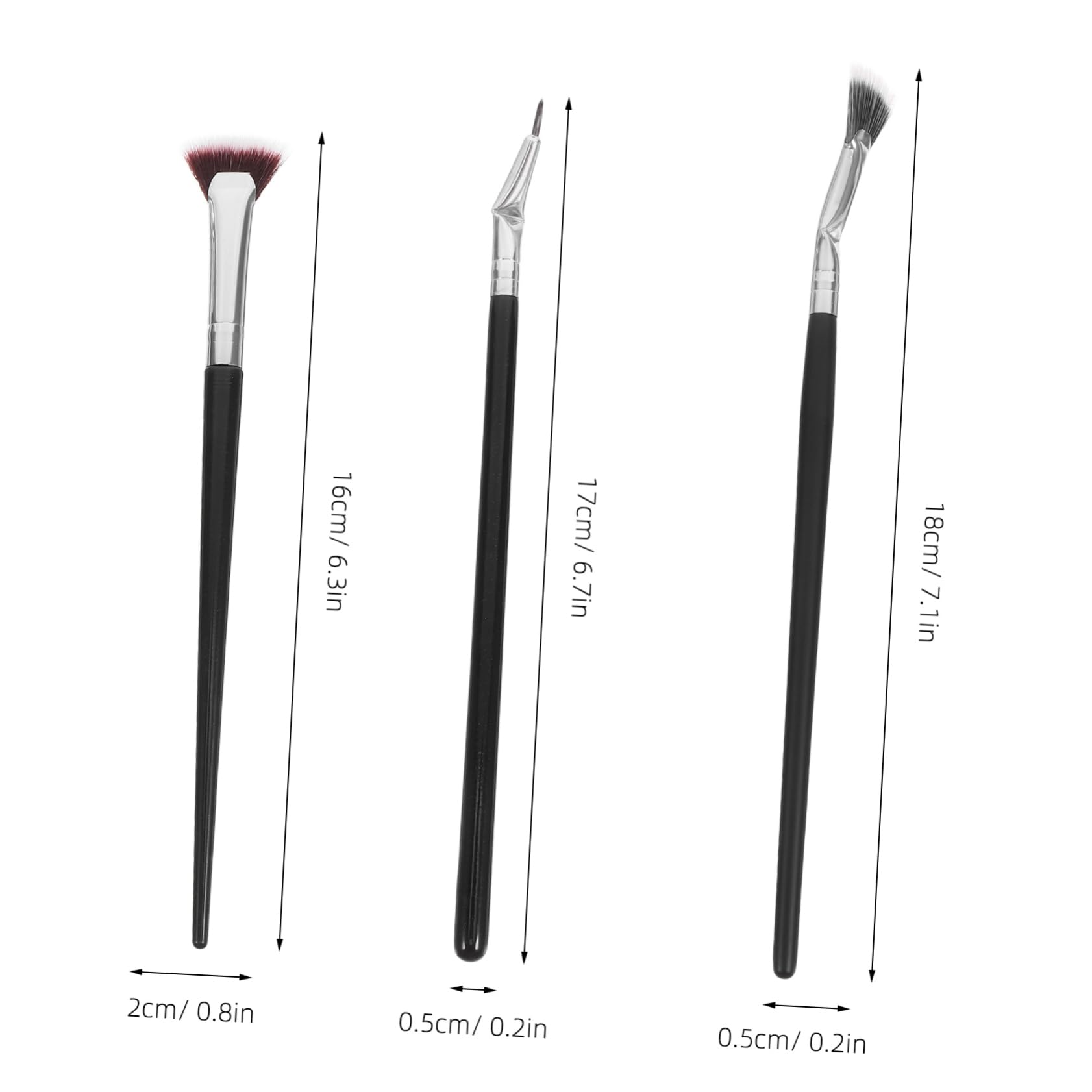 Vaguelly 1 Set Eyelash Brushes Fan Shape Mascara Brush for Lashes Precision Makeup Applicator Tool