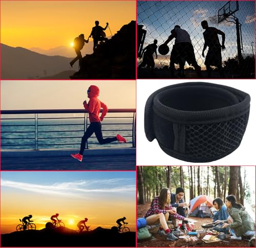 CHJCKOO Soft Adjustable Wear Ankle Strap Band with Mesh Pouch Compatible with Fitbit Inspire 3/Versa 4/Charge 2 3 4 5 6/Alta HR/Galaxy Fit3/WHOOP 4.0/FITVII Fitness Tracker (11 inch)