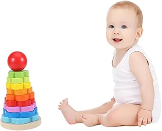 TOYANDONA Brinquedos Educativos Infantis Empilhando Brinquedos Para Crianças Kidcraft Playset Crianças Playset Brinquedos Para Crianças Brinquedos De Madeira Brinquedos De Madeira Torre De