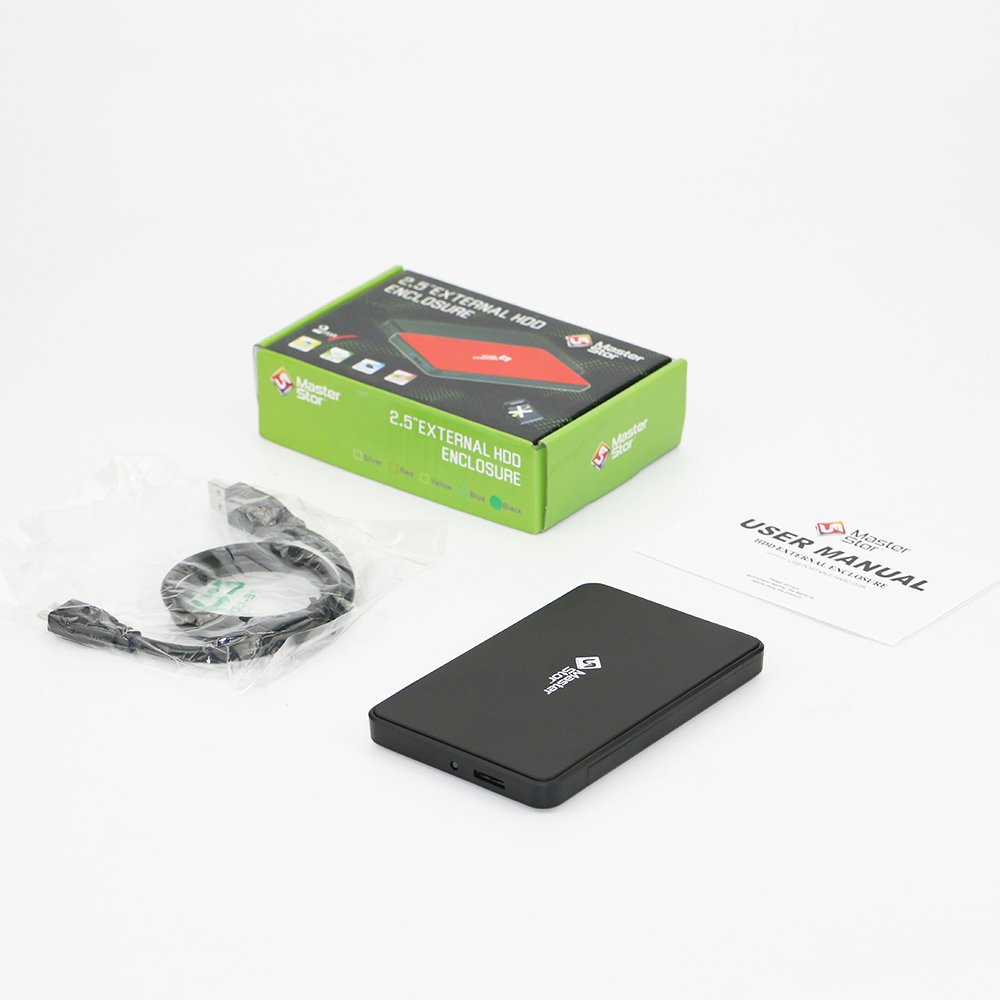 MasterStor Unidad Mac, Libro de Mac y Windows Negro Disco Duro portátil USB 3.0 Super-rápido Disco Duro Disco Duro Externo portátil 1 años garantía Negro (120GB)