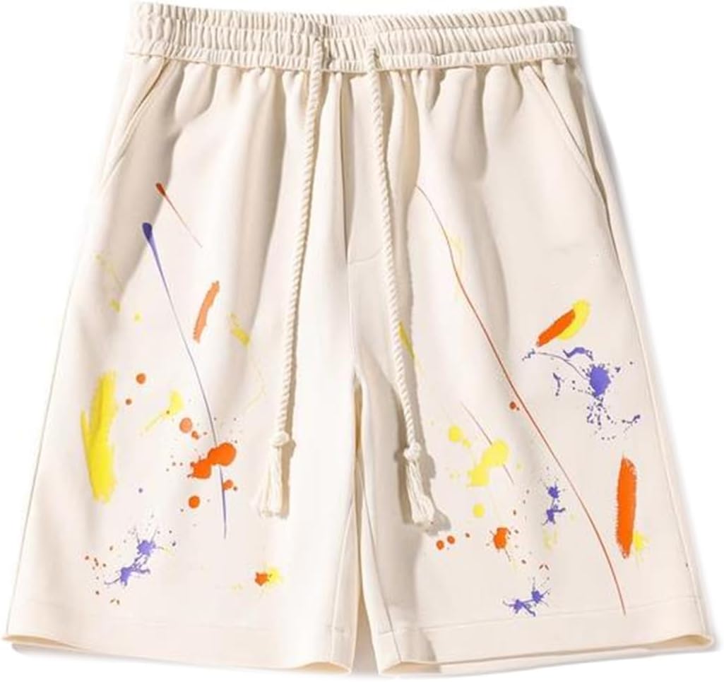 Men's Shorts Graffiti Print Sport Retro Unisex Loose Casual Shorts