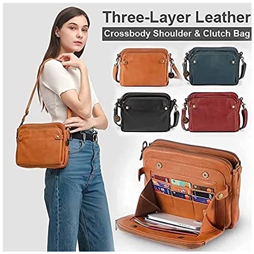 2023 Upgraded Answeryen Off-crossbody Leather Shoulder Bags and Clutches, Crossbody Leather Shoulder Bags for Women2