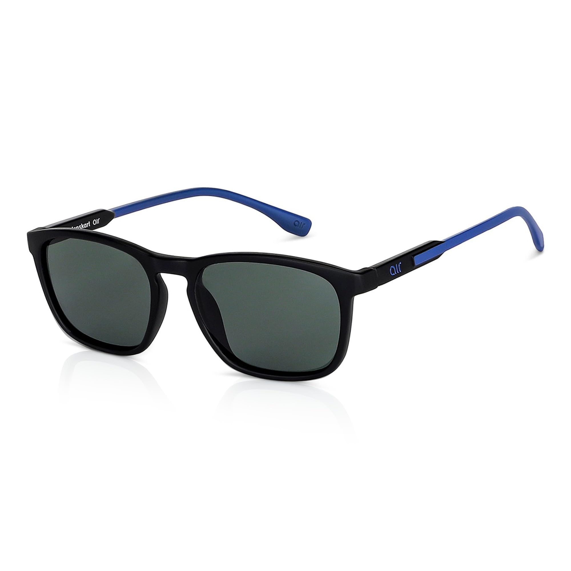 vincent chase eyewear Vincent Chase By Lenskart | Matte Black Green Full Rim Square Branded Latest and Stylish Sunglasses | Polarized and 100% UV Protected | Men & Women | Medium | LA S13164-picture-24
