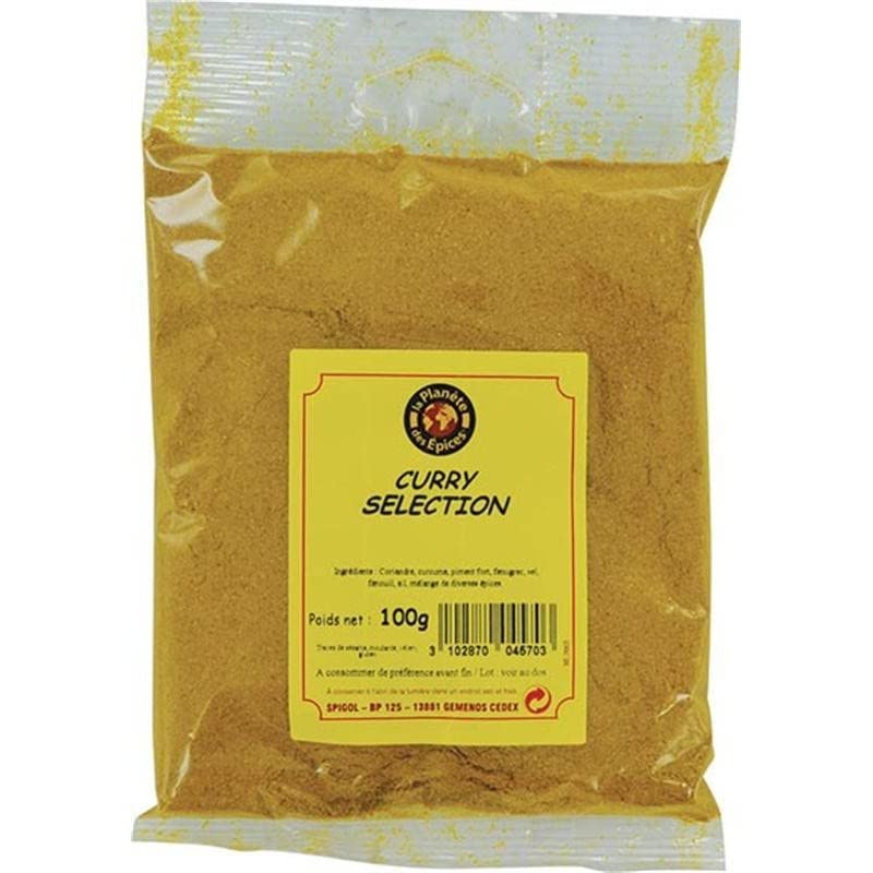 Curry Sélection La Planète des Épices le secret de vos repas conviviaux en famille sachet 100g lot 5