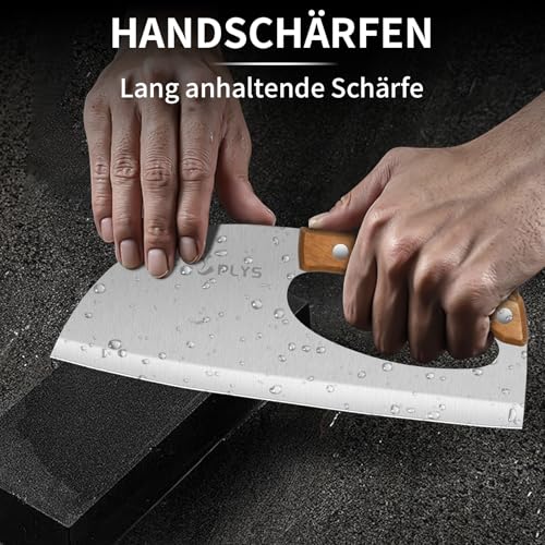 Plys Küchenmesser, Anti rutsch griff kochmesser profi messer, Scharfes Metzgermesser Fleischmesser Geeignet für Küche, Outdoor, Grill, Fleisch