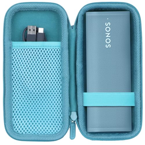 Image of Lebakort Hard Case Compatible with Sonos Roam 2 Portable Waterproof Speaker | Lightweight & Carry, Dustproof Storage, Travel Friendly, Portable for Daily Use, Blue Case
