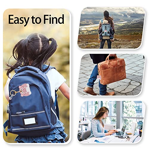 Image of Leather Keychain Case Holder Compatible with Apple AirTag, GPS Airtag Keychain Finder Tracker with Key Ring, Anti-Scratch Protective Air Tag Cover | Leather