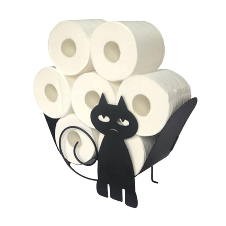 Amazon.co.jp: 猫のトイレットペーパーホルダースタンド