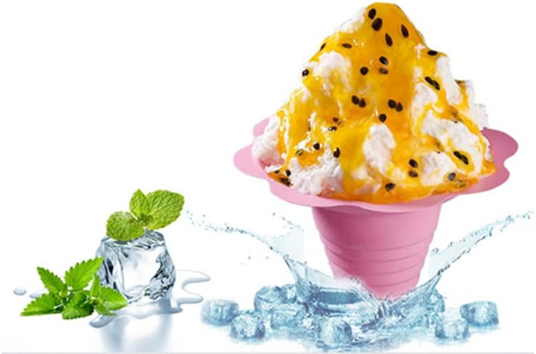 Miniatura 3 de JOSON 60 vasos coloridos con forma de flor, reutilizables pequeños vasos de goteo de hielo para afeitar, a prueba de fugas, para fiestas de