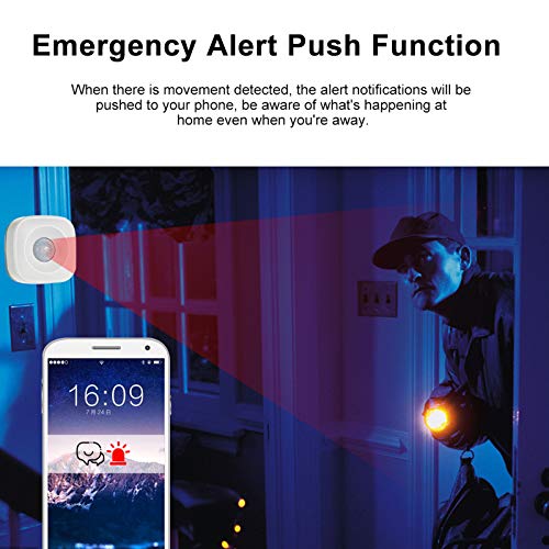 DECDEAL Sensor de movimento WIFI PIR Detector infravermelho passivo sem fio Segurança Sensor de alar