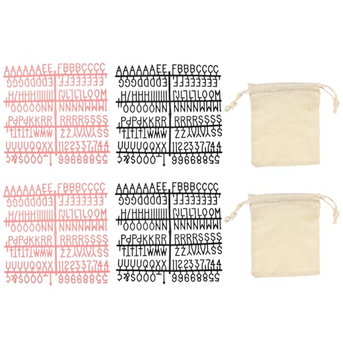 Lettres en plastique pour tableau en feutre rose et noir PATIKIL (588 pièces)