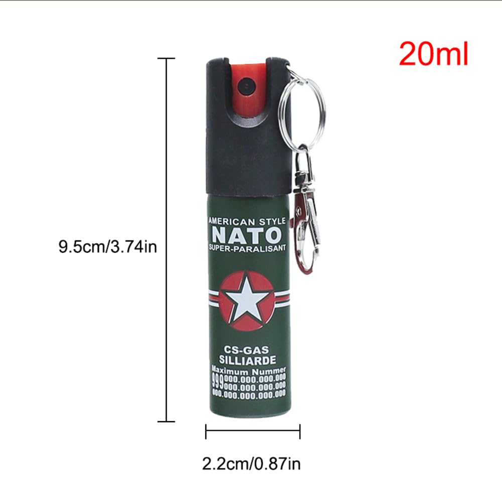 20ml Pepper Spray, Quick Release Keychain, Mini and Easy to Carry, Easy to use, Quick to use - Suitable for Walking, Jogging, Commuting, etc.