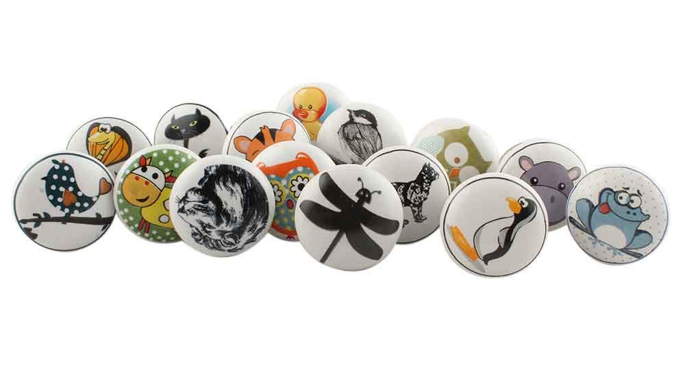 Indian-Shelf Pack of 6 Ceramic Knobs for Dresser Drawers Kids- Multicolor Drawer Knobs- Fauna Knobs for Dresser Drawers- Animal Nursery Dresser Knobs- Cute Drawer Knobs- Decorative Knobs (B082Y7N2ZL) Amazon Price History, Amazon Price Tracker