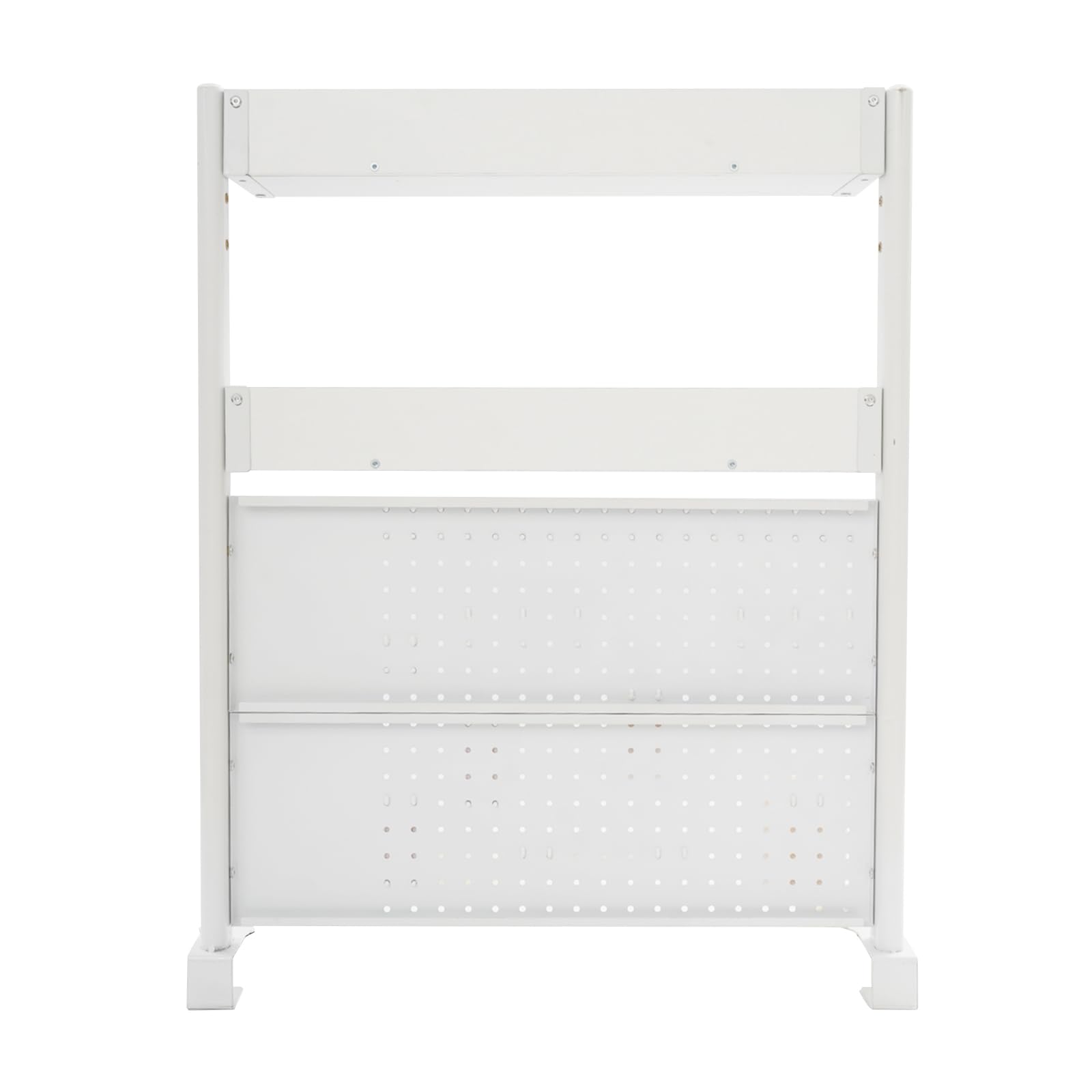 Klemmbare Schreibtisch-stecktafel-Regal, Bücherregal 3 Ebenen Büro Computer Schreibtisch Zubehör Organizer für Büro, Gaming, Zuhause, Modular Aufhängbar (Weiß, 80x95cm)