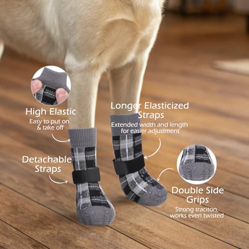 Chaussettes antidérapantes pour chien EXPAWLORER double face
