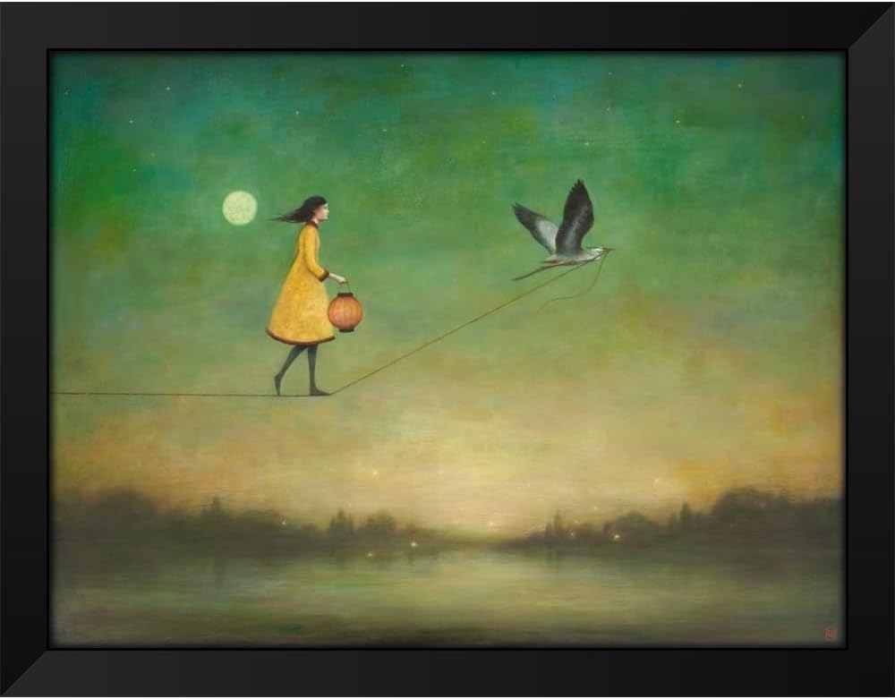 Huynh, Duy 24x19 Black Modern Framed Art Print Titled Blue Moon Expedition